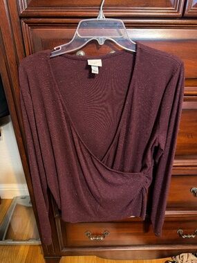 Burgundy sparkly sweater